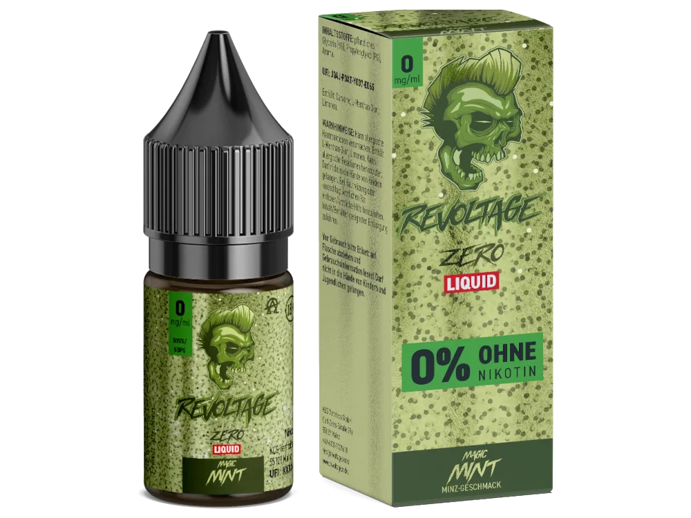 revoltage-hybrid-magic-mint-0mg-1000x750.png.webp Revoltage Magic Mint 10ml Hybrid-Nikotinsalz-Liquid – Flasche mit grüner Box, 0% ohne Nikotin