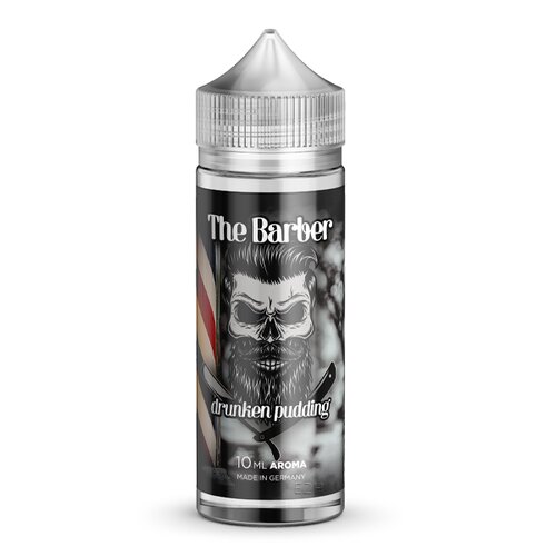 Kapka's Flava The Barber Drunken Pudding Longfill 120ml – silberne Flasche mit Totenkopf-Design
