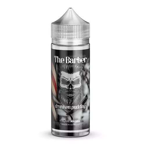 Kapka's Flava The Barber Drunken Pudding Longfill 120ml – silberne Flasche mit Totenkopf-Design