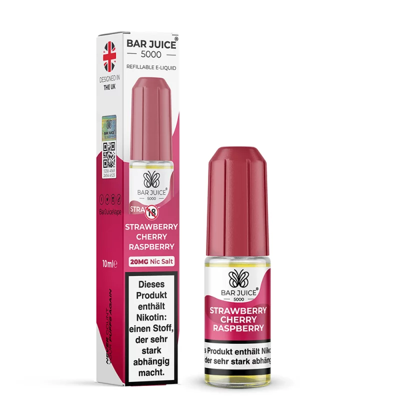 5000 - Strawberry Cherry Raspberry - 10ml Nikotinsalz-Liquid 5000 - Strawberry Cherry Raspberry - 10ml Nikotinsalz-Liquid