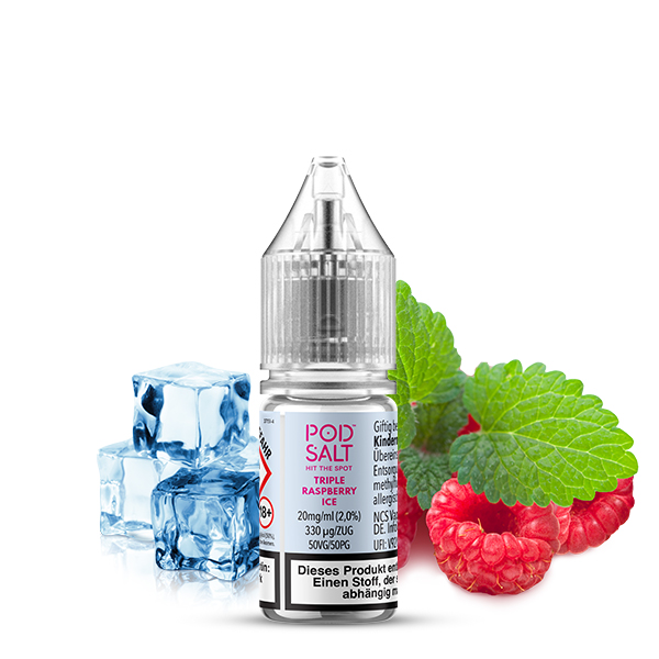 PodSalt - Xtra Triple Raspberry Ice - 10ml Nikotinsalz-Liquid