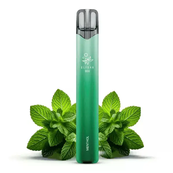 ELFB113_600x600.png Elfbar 800 Einweg E-Zigarette in Mintgrün mit Minze-Motiv, Mint, 20 mg/ml