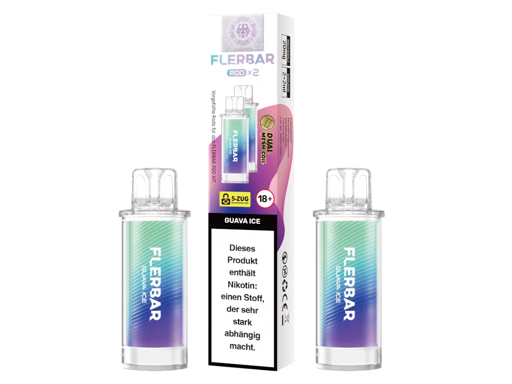 flerbar-pod-20mg-guava-ice_v1_1000x750.png 2x Flerbar - Prefilled Pod - Guave Ice