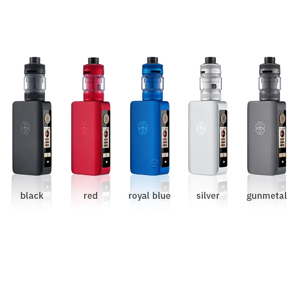dotmod-dotbox-220w-v2-kit-6.jpg DotMod dotBox 220W V2 Kit Farbübersicht: Black, Red, Royal Blue, Silver und Gunmetal