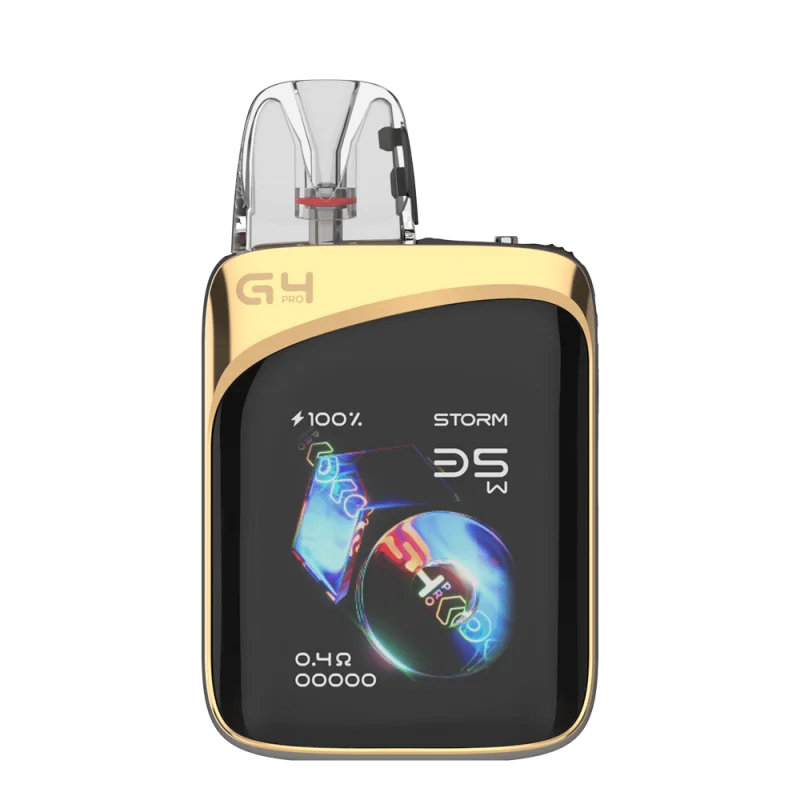 Uwell Caliburn G4 Pro Koko Pod Kit in Gold mit Farbdisplay, Frontansicht