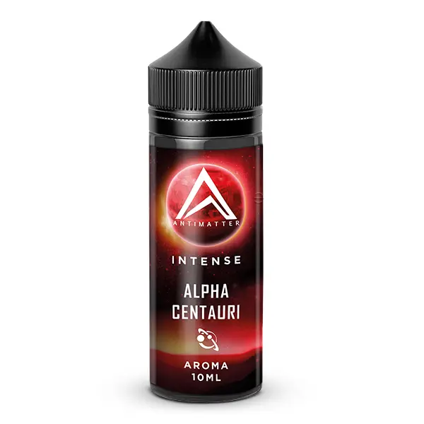 Antimatter Intense Alpha Centauri Longfill-Aroma 10ml Flasche, Produktansicht mit Apfel und Eis