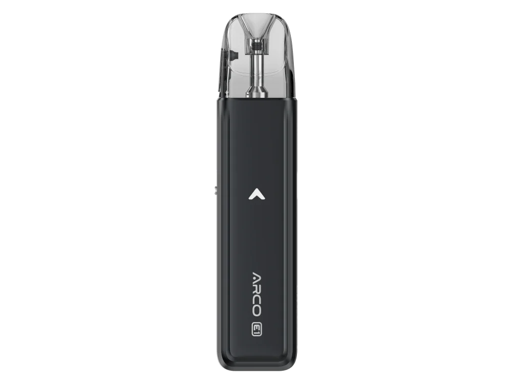 SMOK Arco E1 Pod-System in Schwarz, kompaktes E-Zigaretten-Set mit Pod, Vorderansicht