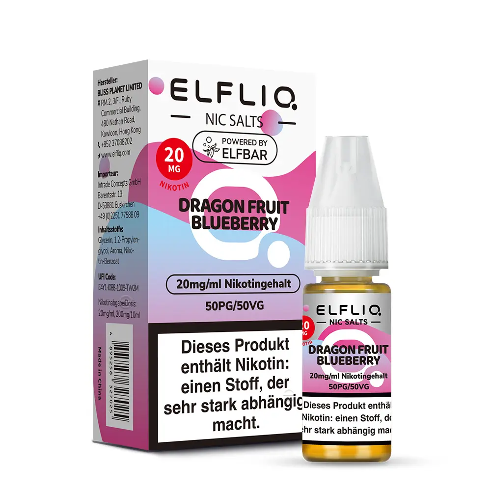Elfliq Dragon Fruit Blueberry - 10ml Nikotinsalz-Liquid