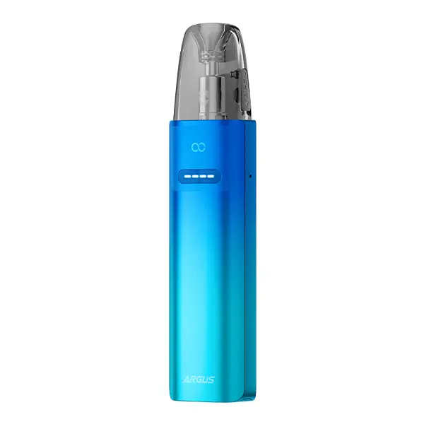 VooPoo Argus G4 Mini Pod Kit in Blau mit Farbverlauf, schlankes Pod-System, Seitenansicht