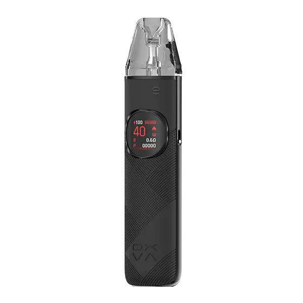 Oxva NeXlim 2 Pod Kit in Schwarz mit rundem OLED-Display, Pod-E-Zigarette, Frontansicht