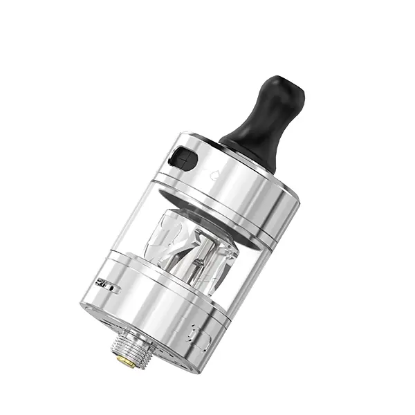advken-manta-mtl-67x0a09VSVi6Nw.jpg Advken Manta MTL Tank Verdampfer in Silber mit schwarzem Drip-Tip, Seitenansicht