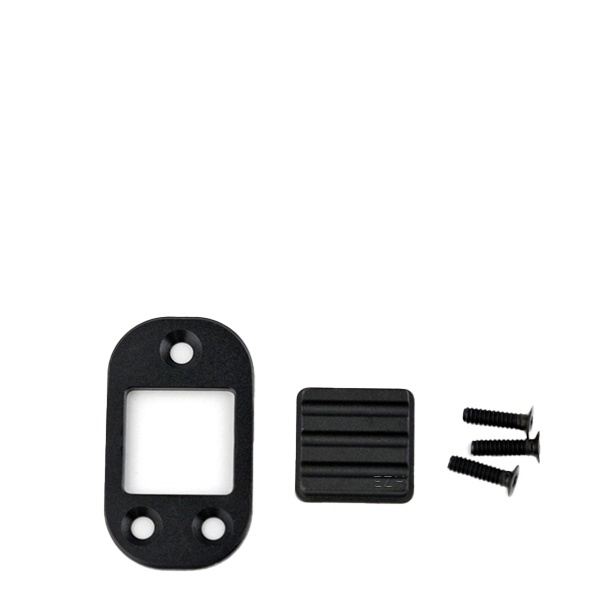DOVPO Abyss AIO Button Kit Eckig – schwarzes Ersatzteil-Set mit Rahmen, Gummipad und Schrauben