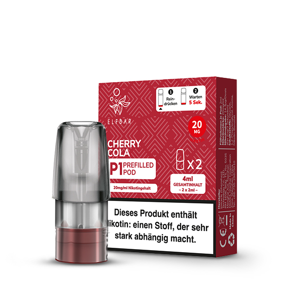 2x Elfbar MATE500 P1 Pod - Cherry Cola 20mg/ml