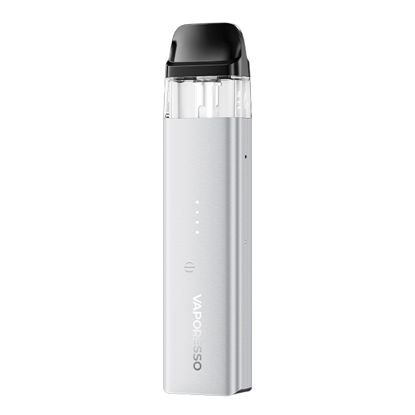 Vaporesso XROS SE Pod Kit in Matte Silver – schlankes Pod-System in Silber-Weiß, Frontansicht
