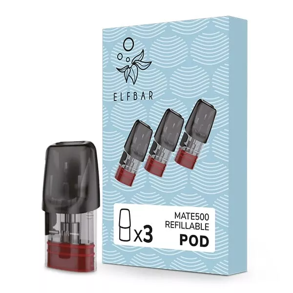 3x Elfbar MATE500 Refillable Pod 1.2 Ohm