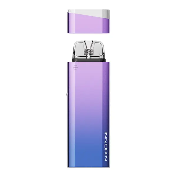 Innokin Klypse Plus Pod Kit in Lila-Blau-Farbverlauf mit abgezogenem Pod, Frontansicht