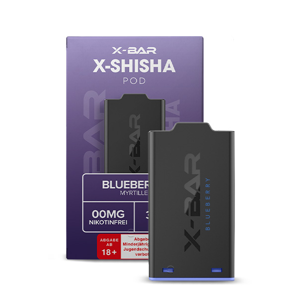 1x X-Shisha by X-Bar Prefilled Pod - Blueberry 0mg/ml