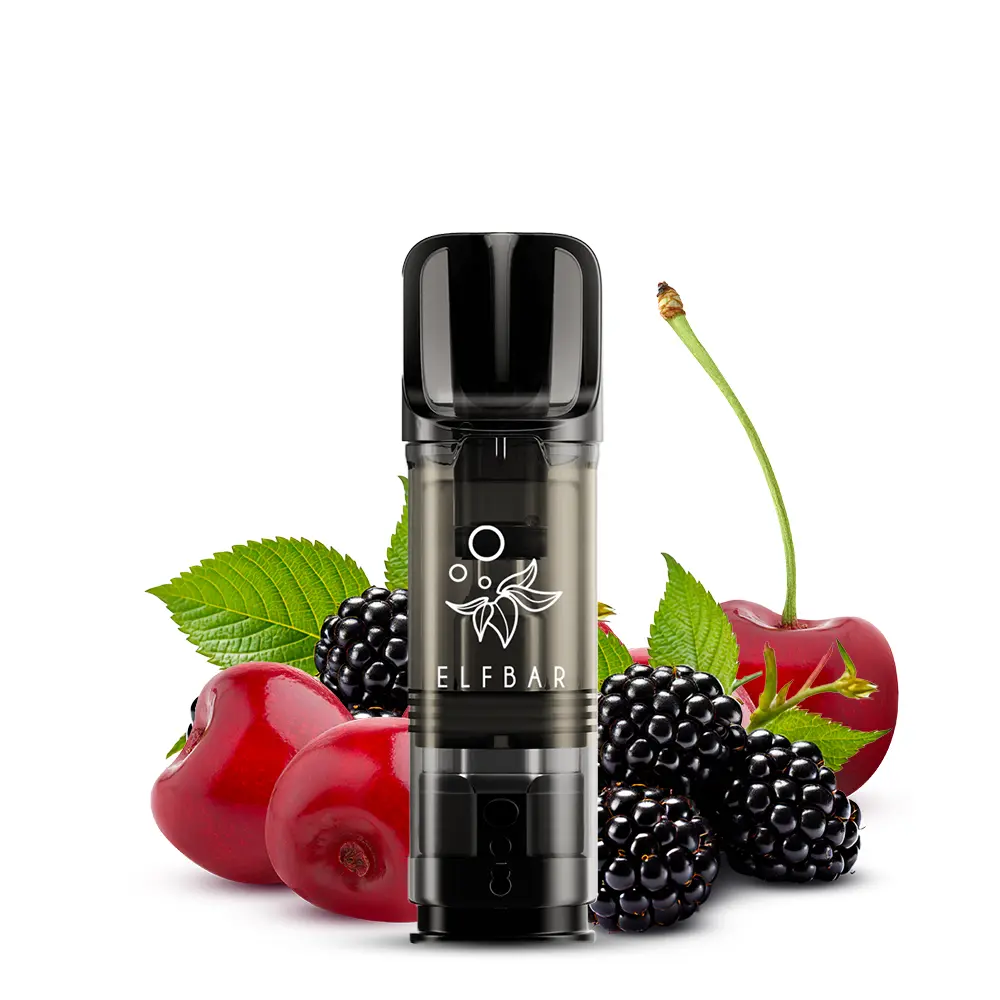 elfbar-elfa-blackberry-cherry-1V2j1jCtlGChs9.jpg Elfbar Elfa Prefilled Pod Blackberry Cherry – schwarze Kartusche vor Brombeeren und Kirschen