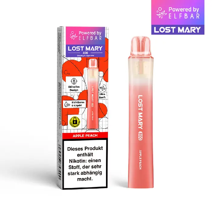Lost Mary - 800 Einweg E-Zigarette - Apple Peach
