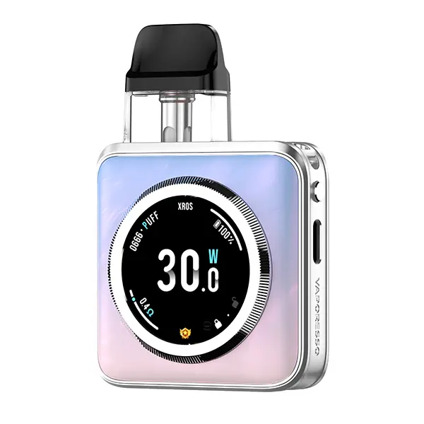 vaporesso-xros-5-nano-5.jpg Vaporesso XROS 5 Nano Pod Kit in Farbverlauf Rosa-Blau mit rundem Display und 30W Anzeige