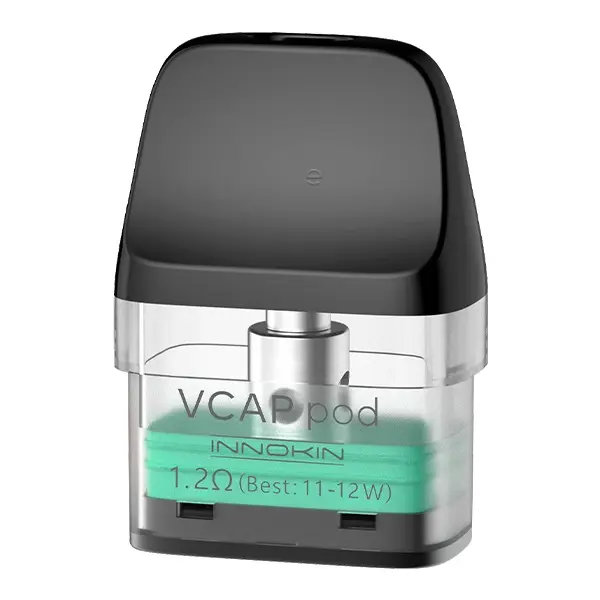 Innokin VCAp Ersatz-Pod, transparenter Pod mit grünem Coil-Bereich, 1,20 Ohm, Einzelansicht