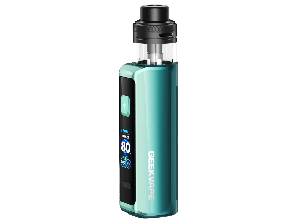 geekvape_aegis_force_kit_moss-green_1000x750.png GeekVape Aegis Force E-Zigaretten Set in Türkis, Box-Mod mit aufgesetztem Tank, Frontansicht