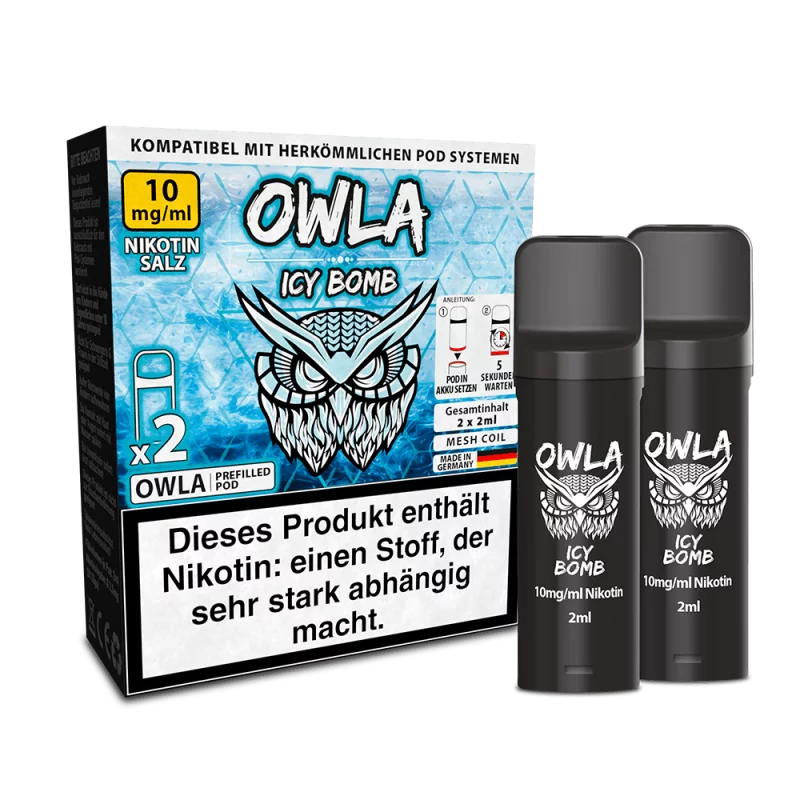 2x Owla Icy Bomb Prefilled Pod