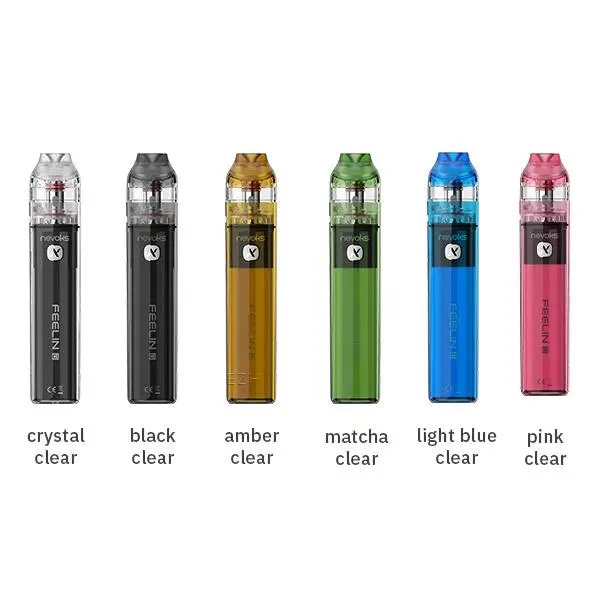 source472039.jpg Nevoks Feelin C1 Pod Kit E-Zigarette alle sechs Farbvarianten: Crystal Clear, Schwarz, Amber, Matcha, Hellblau, Pink