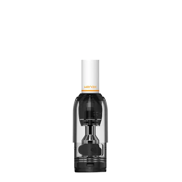GeekVape Wenax M1 Ersatz-Pod 0,8 Ohm mit Filter, transparenter schwarzer Pod mit weißem Mundstück
