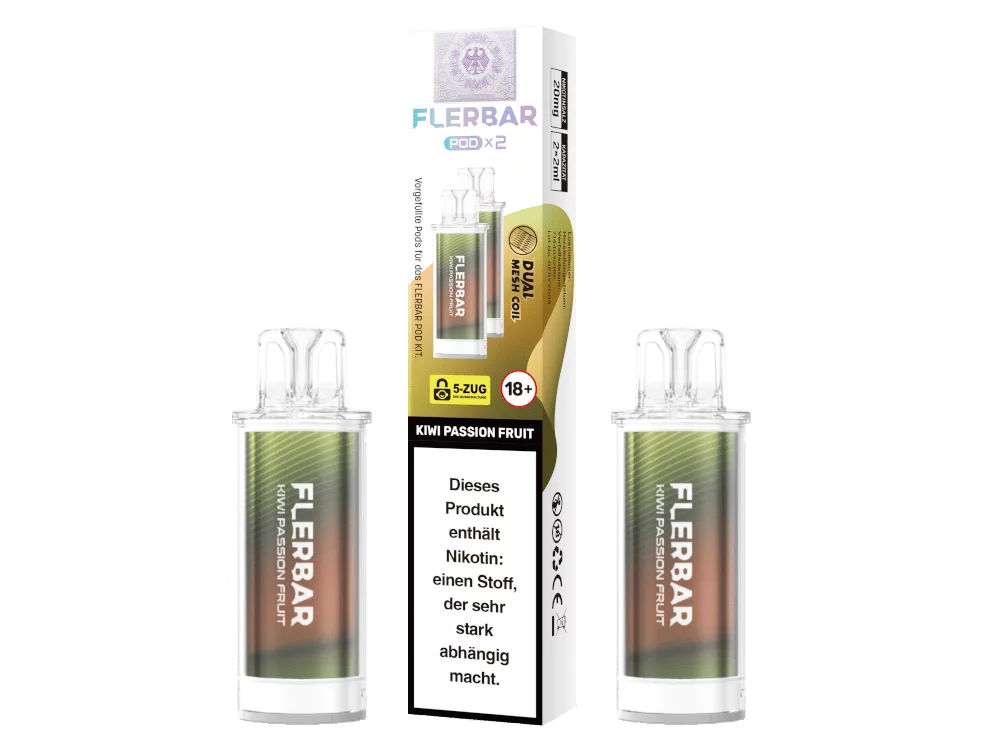 flerbar-pod-20mg-kiwi-passion-fruit_v1_1000x750.png 2x Flerbar - Prefilled Pod - Kiwi Passion Fruit