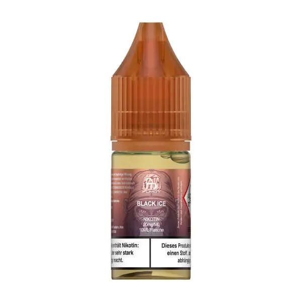 RandM Tornado - Black Ice - Nikotinsalz - 10ml - 20mgml....jpg Fumot Black Ice 10ml Nikotinsalz-Liquid von RandM – braune Flasche, freistehend auf weißem Hintergrund