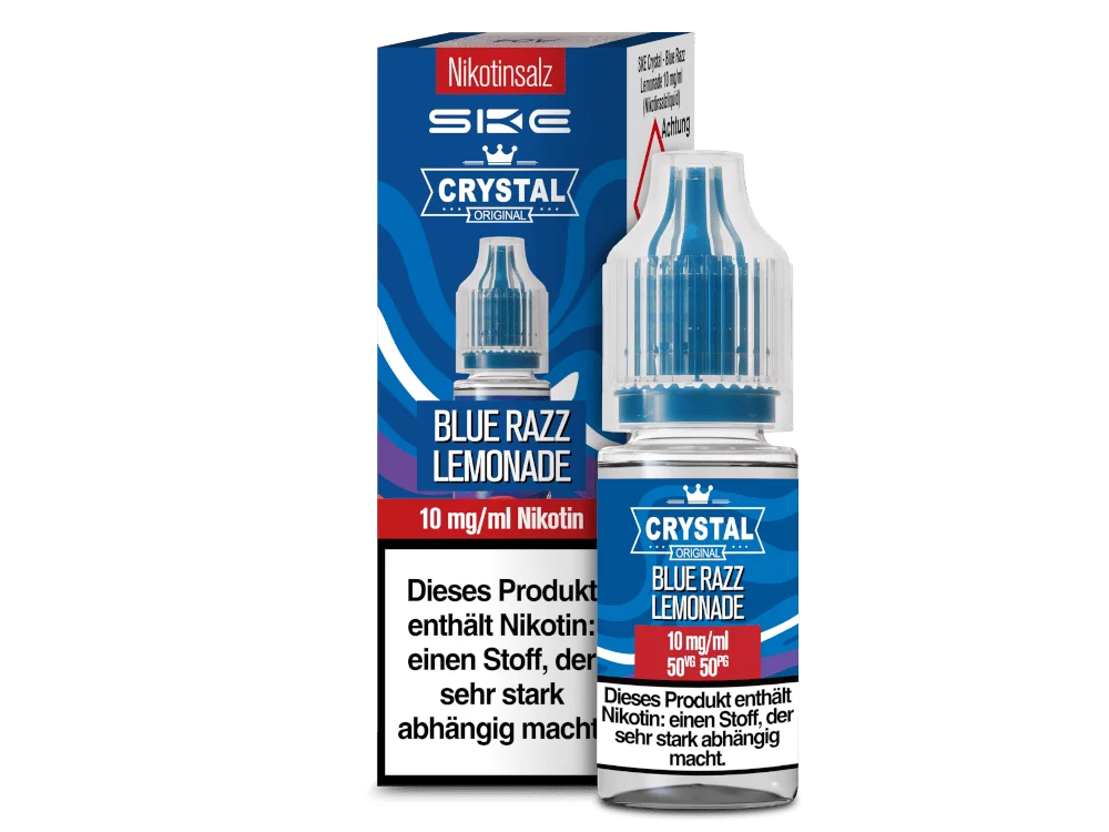 ske_crystal_nicsalt_blue-razz-lemonade_10mg_1000x750.png SKE Crystal Blue Razz Lemonade 10ml Nikotinsalz-Liquid, blaue Flasche mit 10 mg Nikotin, Frontansicht