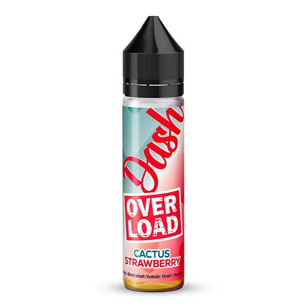 dash-liquids-overload-cactus-strawberry-2.jpg Dash Liquids Overload Cactus Strawberry Longfill-Flasche 20ml in Rot-Türkis ohne Motiv