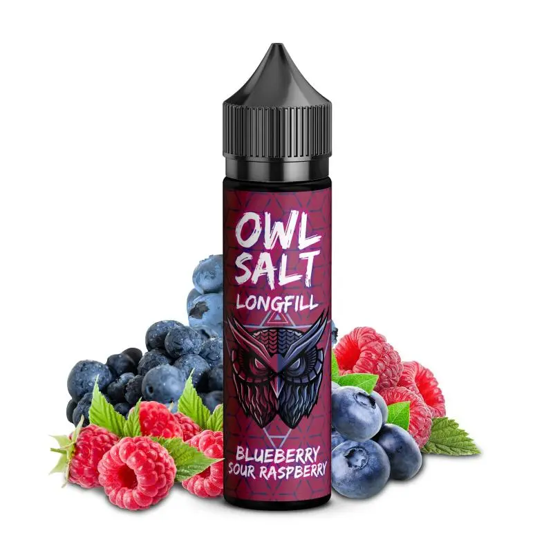 OWL Salt Blueberry Sour Raspberry Longfill 60-ml-Flasche mit Blaubeeren und Himbeeren