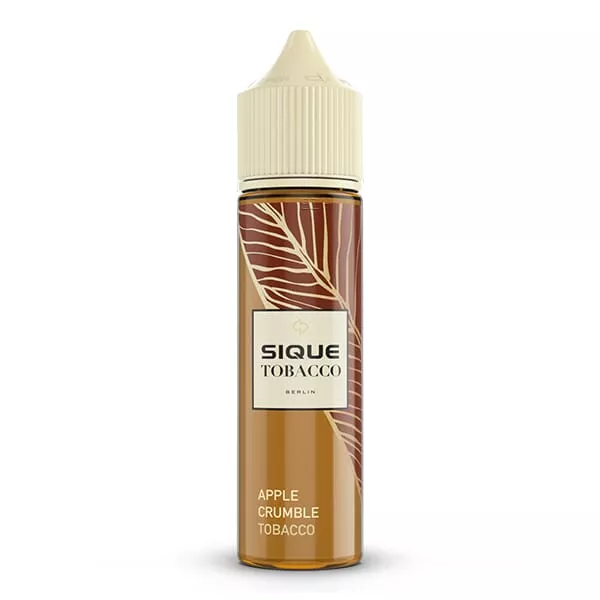 Sique Berlin Apple Crumble Tobacco Longfill 60ml Flasche mit braunem Tabak-Design