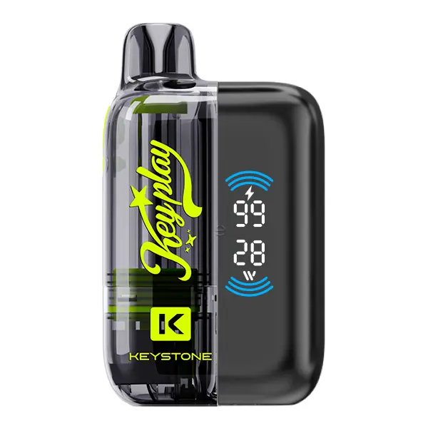 keystone-keyplay-1.jpg Keystone Keyplay Pod Kit in Schwarz mit rundem LED-Display und Keyplay-Schriftzug