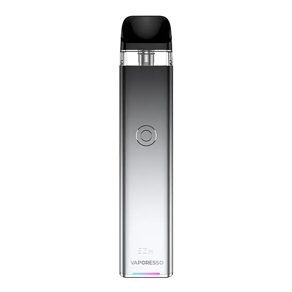 Vaporesso XROS 3 Pod Kit E-Zigarette in Silber-Grau Farbverlauf mit aufgestecktem Pod, Frontansicht