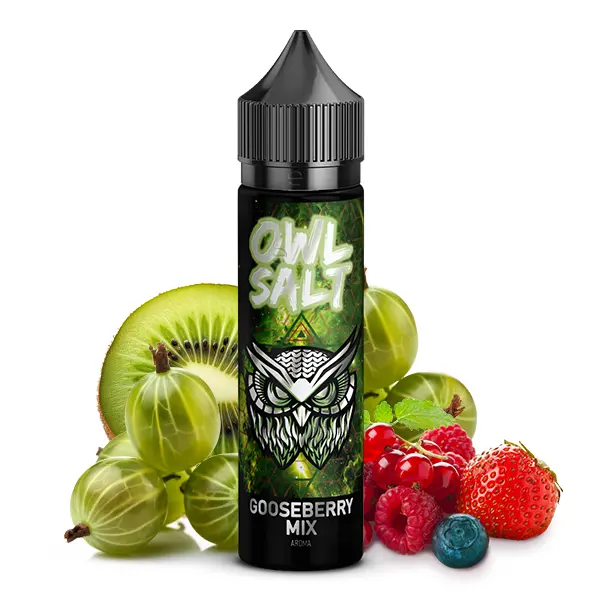 OWL Salt Gooseberry Mix Longfill 60ml Flasche grün, mit Stachelbeeren, Kiwi und Erdbeeren