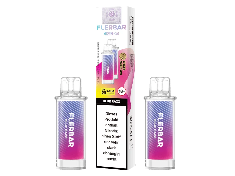 2x Flerbar - Prefilled Pod - Blue Razz