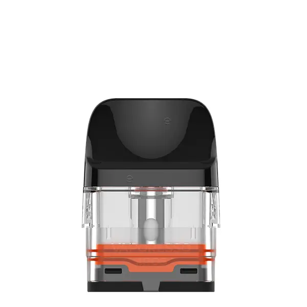 Vaporesso XROS Series Ersatz-Pod 2ml Corex 3.0, schwarzes Gehäuse, transparenter Tank mit orangefarbenem Verdampferkopf