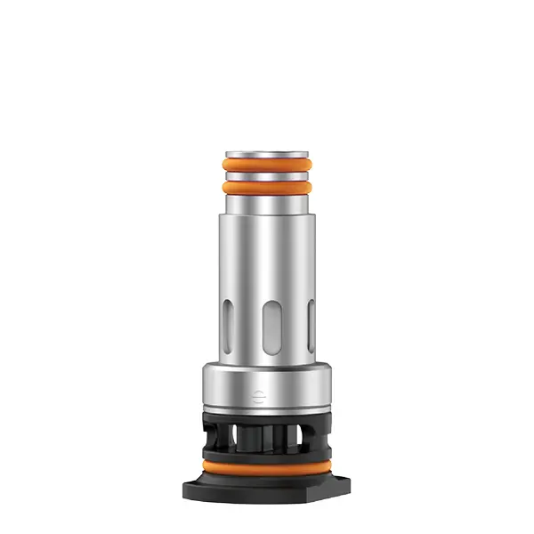 GeekVape J Coil Verdampferkopf in Silber mit orangefarbenen Dichtungsringen, Einzelansicht