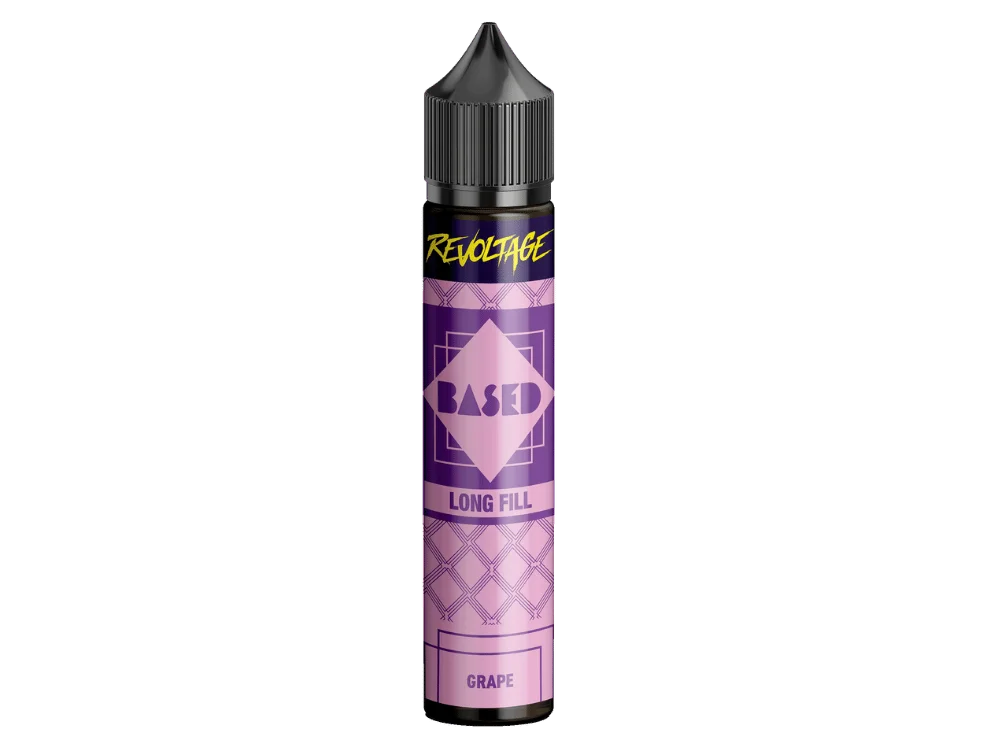 Revoltage_Based_Grape_5ml_1000x750.png Revoltage Based Grape Longfill in violetter 20-ml-Flasche mit Rautenmuster