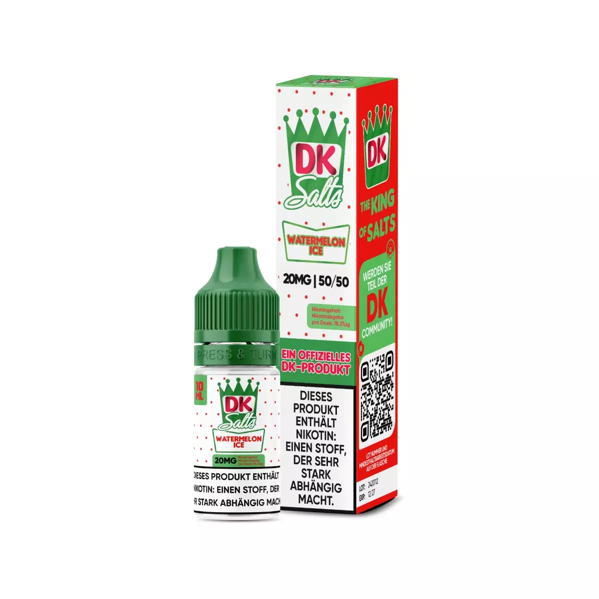 watermelon-ice-dk-nikotinsalz-20mg.png DK Salze - Watermelon Ice - 10ml Nikotinsalz Liquid