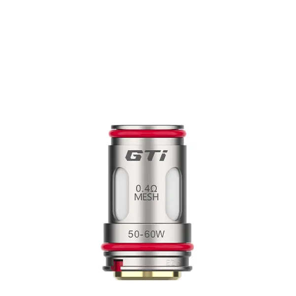 vaporesso-gti-mesh-coil-0-4.jpg Vaporesso GTI Mesh Coil Verdampferkopf 0.4 Ohm, einzelne silberne Spule mit rotem Ring, 50-80W