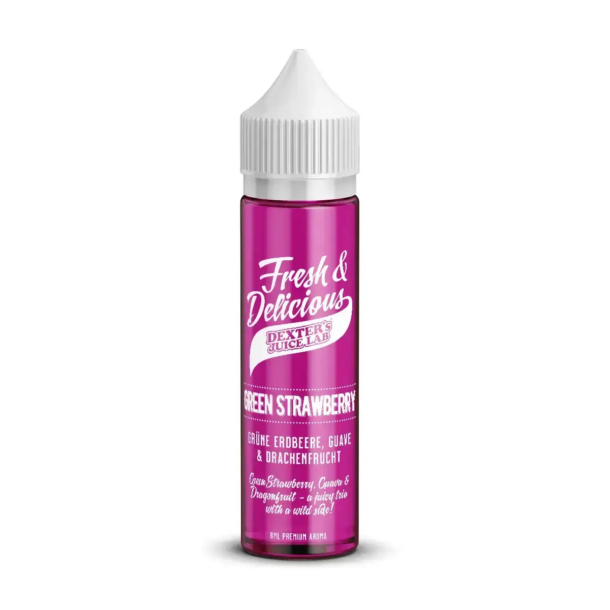 Dexters Juice Lab Fresh & Delicious Green Strawberry Longfill in pinker 60-ml-Flasche