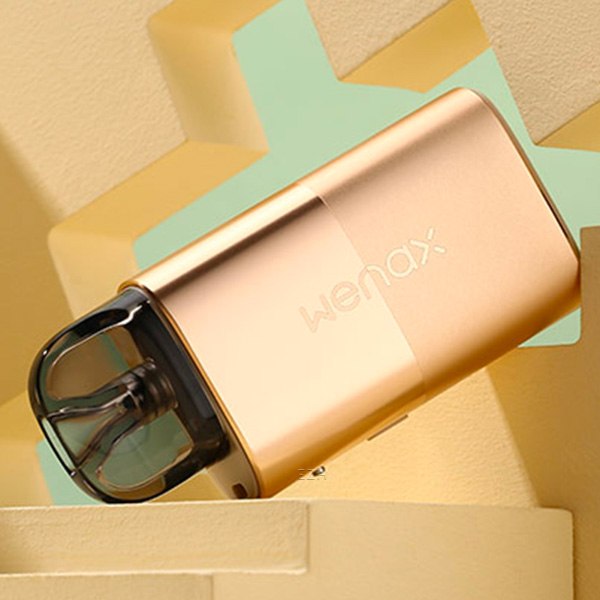 GeekVape Wenax U Kit E-Zigaretten-Set in Gold-Roségold, kompakter Pod-Mod von der Seite