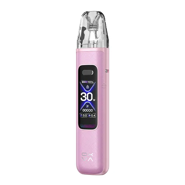 oxva-xlim-pro-3-4.jpg Oxva Xlim Pro 3 Kit in Rosa mit Pod und rundem Farbdisplay, Frontansicht