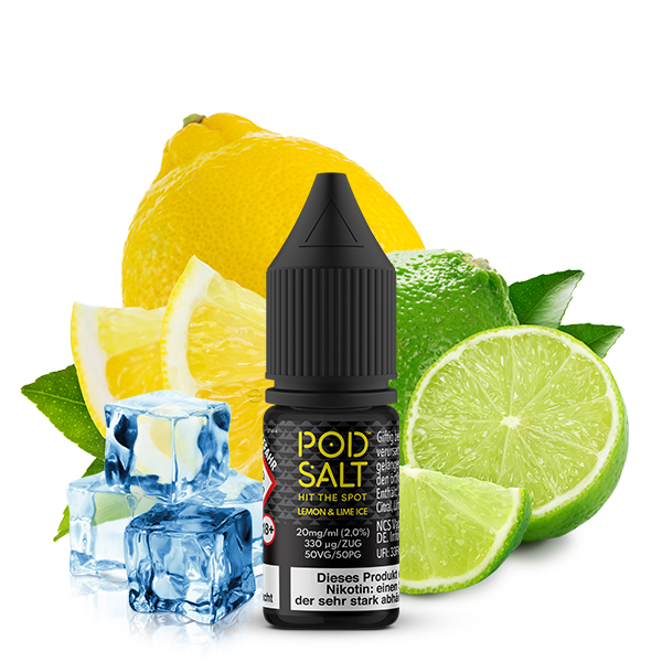 PodSalt - Lemon & Lime Ice - 10ml Nikotinsalz-Liquid