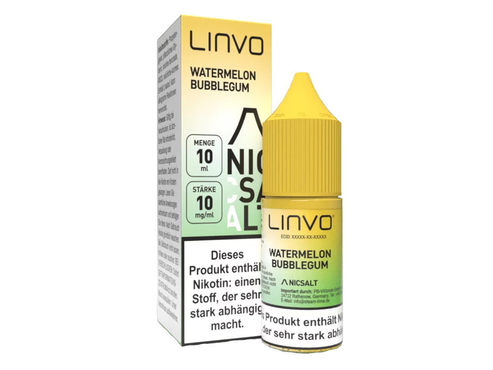 Linvo - Watermelon Bubblegum - 10ml Nikotinsalz Liquid Linvo - Watermelon Bubblegum - 10ml Nikotinsalz Liquid