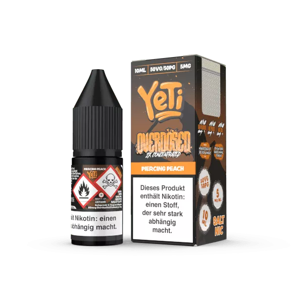 Yeti Overdosed - Piercing Peach - 10ml Nikotinsalz-Liquid